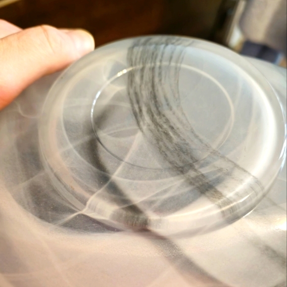 Kosta Boda 15"L Grey Swirled Banana Boat - Huge Centerpiece - Stunning - Picture 8 of 9